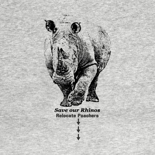 White Rhino with Anti-Poaching Message | African Wildlife by scotch